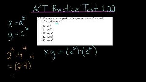 ACT Practice Test 1.22: Exponents
