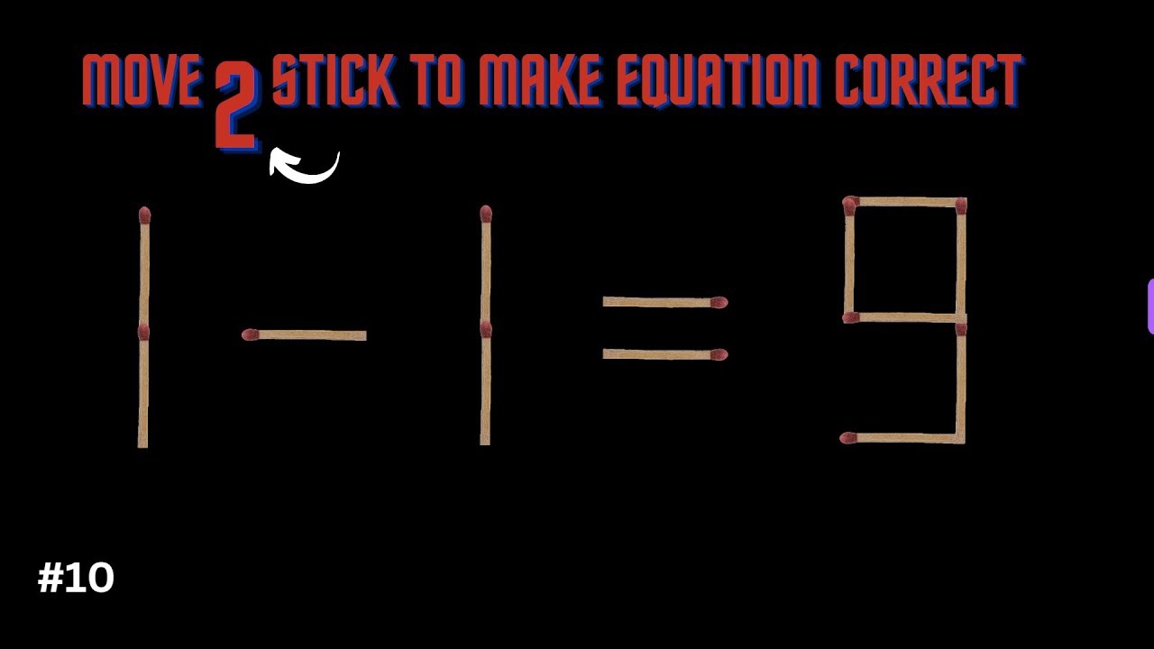 Move Sticks to fix this puzzle #puzzle #math #mathpuzzle # ...