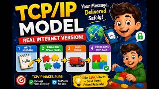 How Your Message Travels on Internet | TCP/IP Model Explained Simply