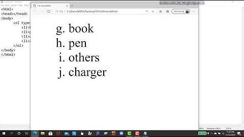 HTML 7th Tutorial (List Tag)
