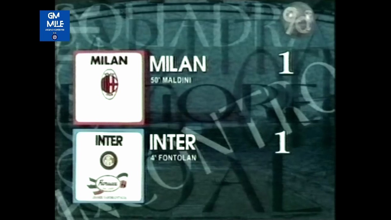 1994-95 (10^ - 20-11-1994) Milan-INTER 1-1 [D.Fontolan,Maldini] Gol D.S.Rai
