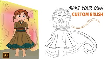 CUSTOM BRUSH - ADOBE ILLUSTRATOR  Make your Own  Smooth Vector Brush