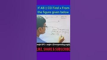 AB||CD , Find Angle x.😮 #maths #ytshorts #shorts