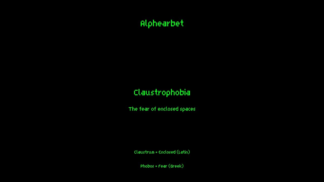 Alphearbet - Case 05 - Claustrophobia #phobia #psychosocial