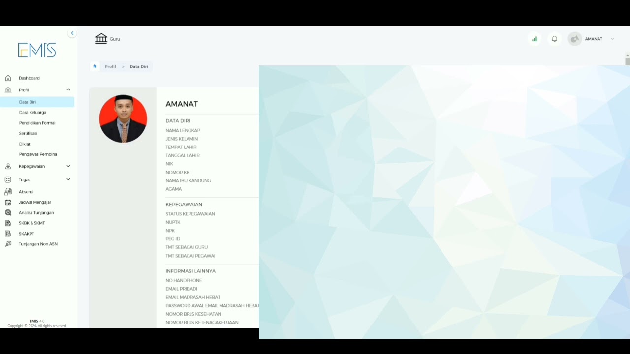 Tutorial input data guru kedalam EMIS 4.0