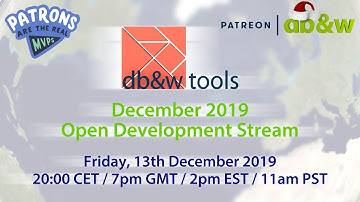 Patreon Development Stream for December 2019