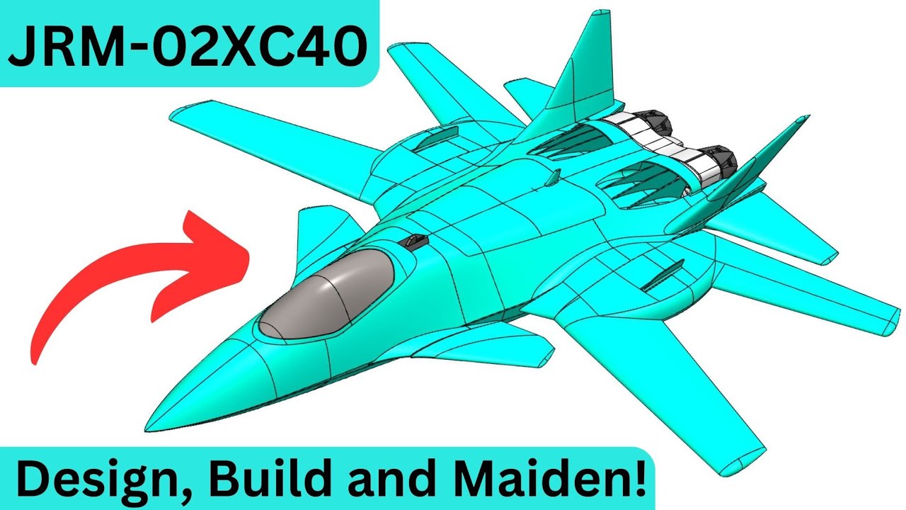 JRM-02C40X fully 3D-Printed X-Wing RC-Jet - YouTube