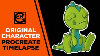 Ipad Pro Drawing Original Character Bad Dino Procreate Time Lapse Digital Art Speed Paint