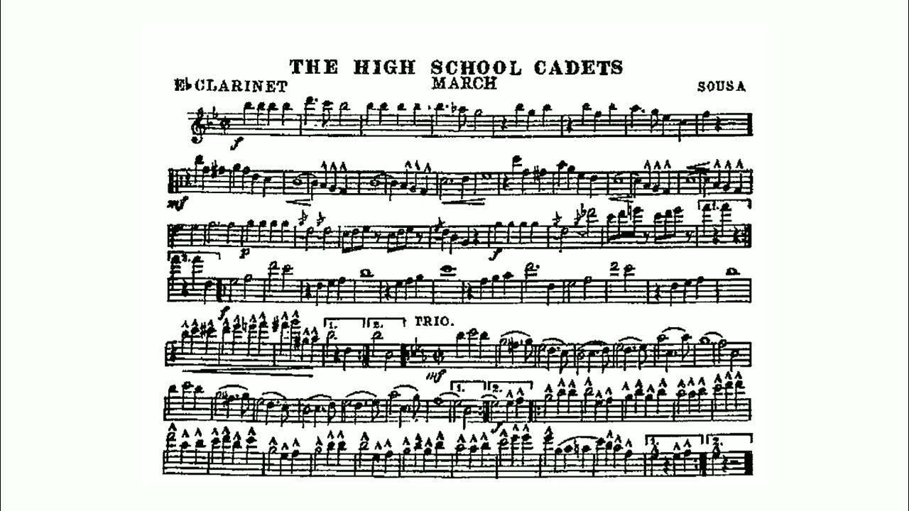 The High School Cadets March Eflat John Philip Sousa YouTube