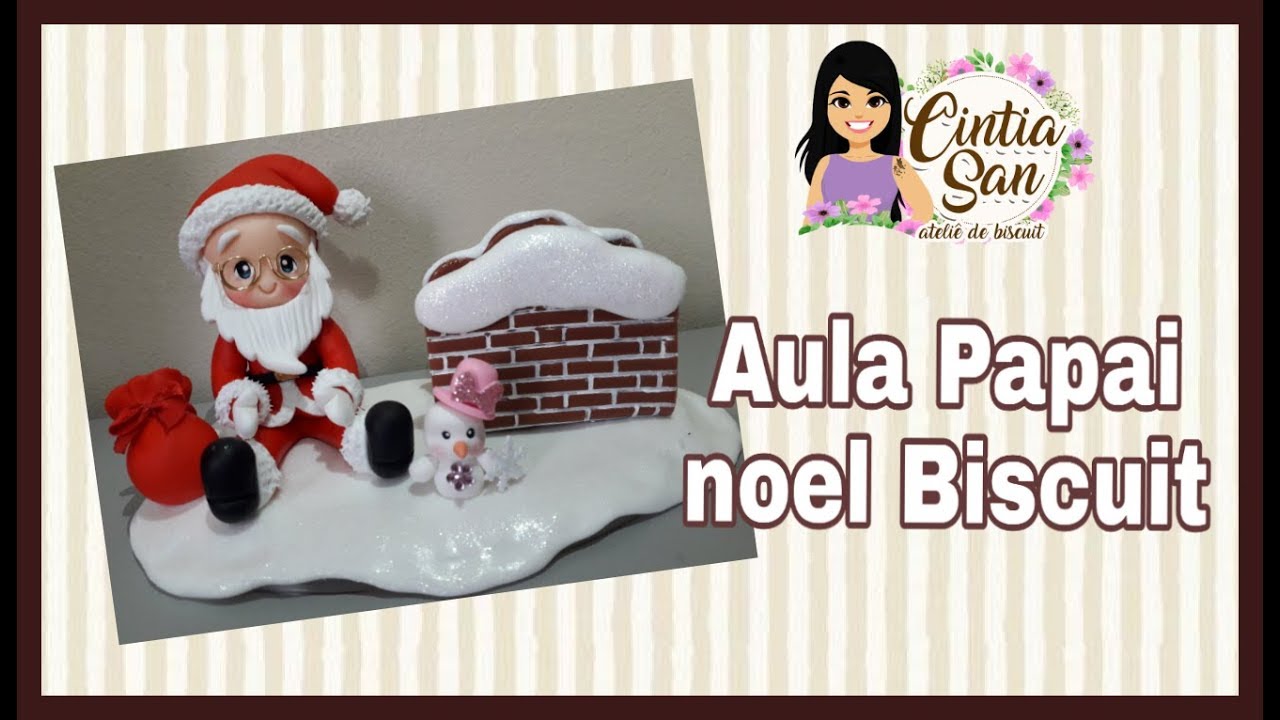 Aula Papai noel Biscuit - Porta guardanapo - YouTube