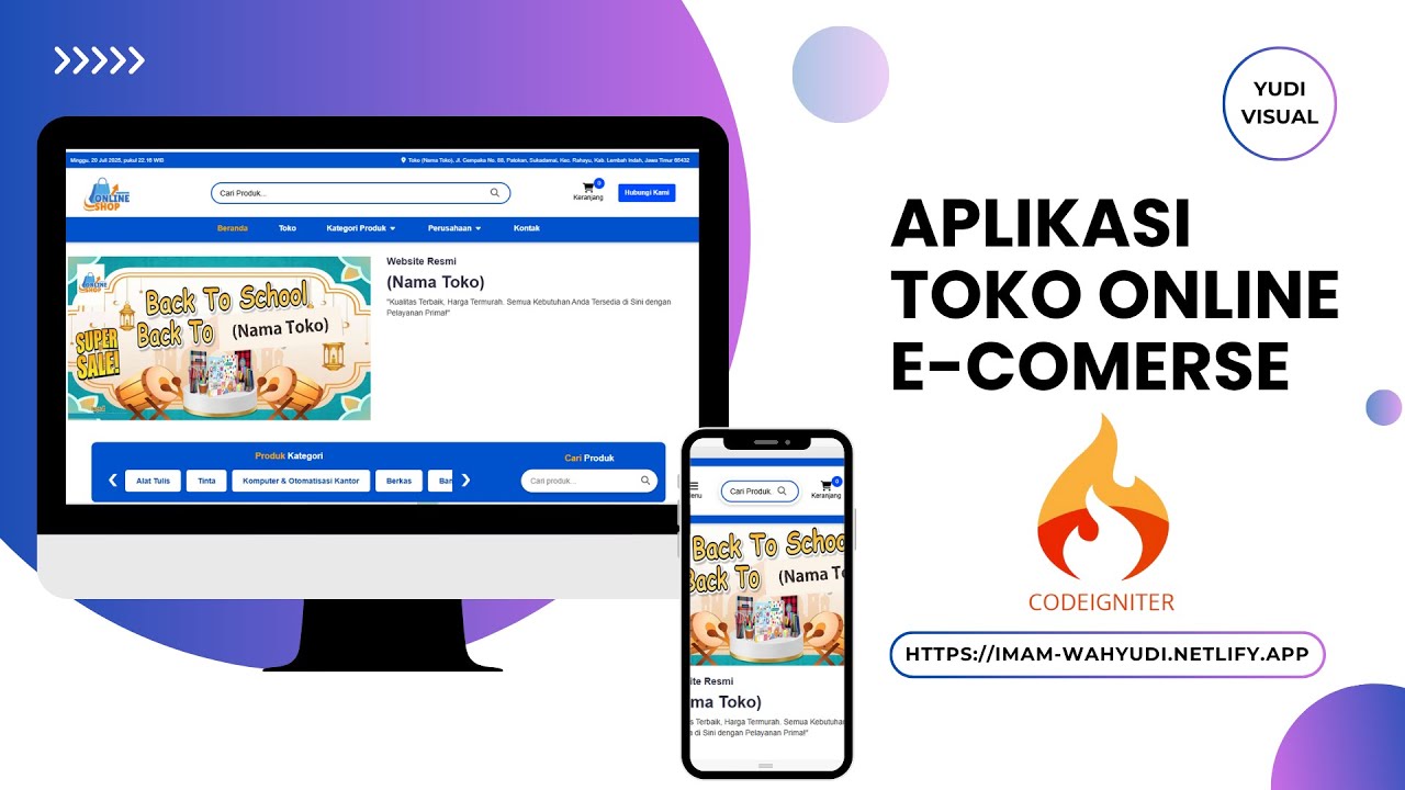 DEMO WEBSITE TOKO ONLINE (E-COMMERCE) | dengan Framework CodeIgniter 4 ...