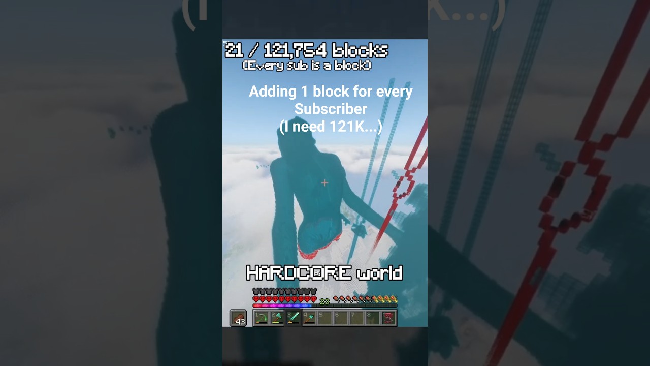 This MINECRAFT build only ENDS when I hit 100k SUBS...... Help