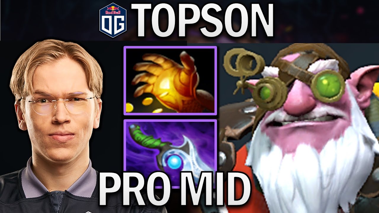 OG.TOPSON SNIPER WITH HAND OF MIDAS - DOTA 2 7.29 GAMEPLAY