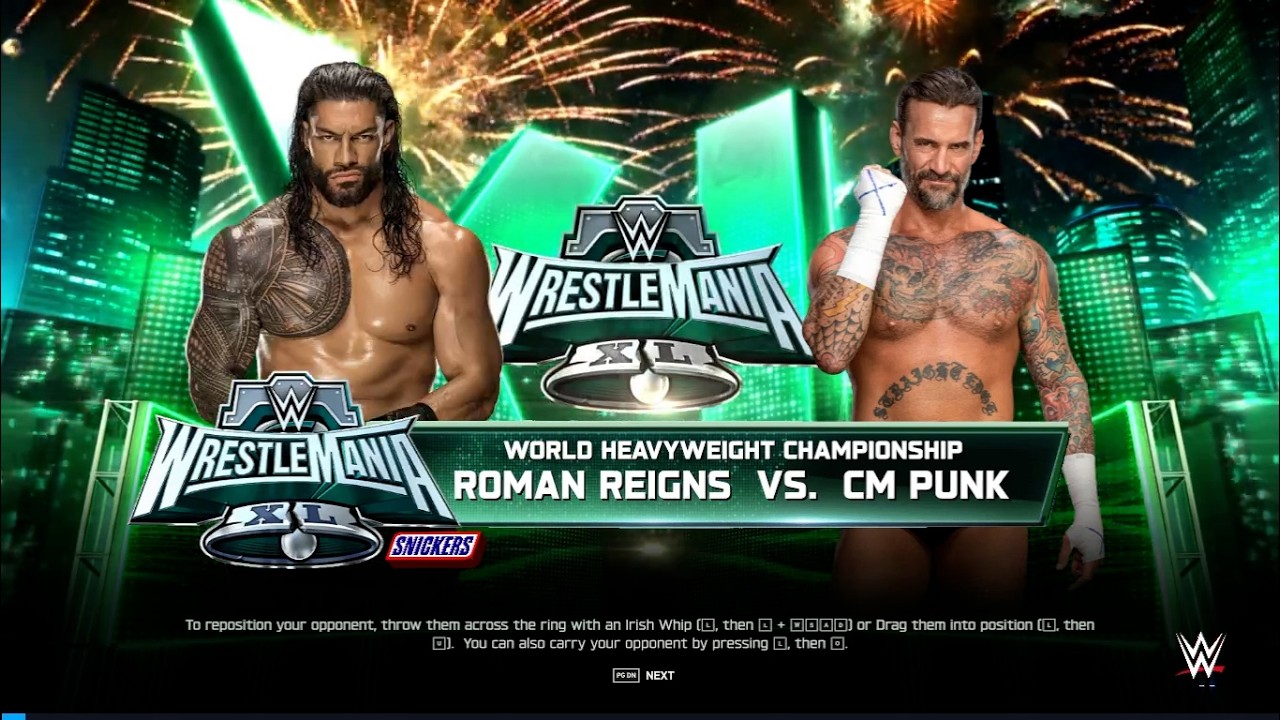 Mean Event of Wrestlemania Roman Reigns Vs CM Punk for World Heavyweight Championship Match #wwe2k25