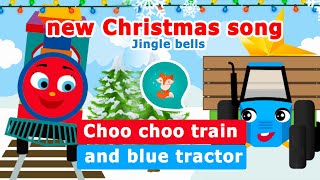 Happy New Year Song for Kids Jingle Bells. Choo Choo train & blue tractor. Cartoons | Baby Shark 0+