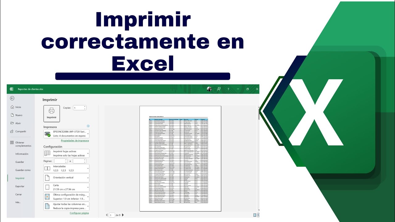 Imprimir correctamente un archivo en Excel - YouTube