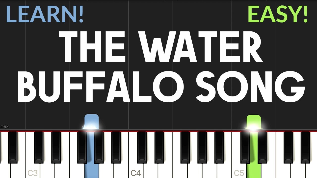 The Water Buffalo Song VeggieTales EASY Piano Tutorial YouTube