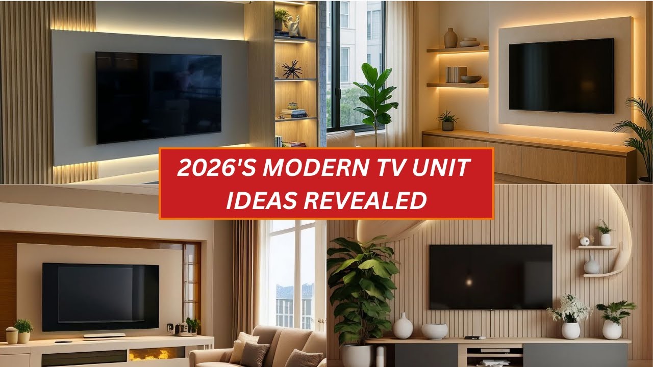 New Modern TV Unit Designs 2026 | Stylish Living Room TV Cabinets & Wall Decoration Ideas 2026