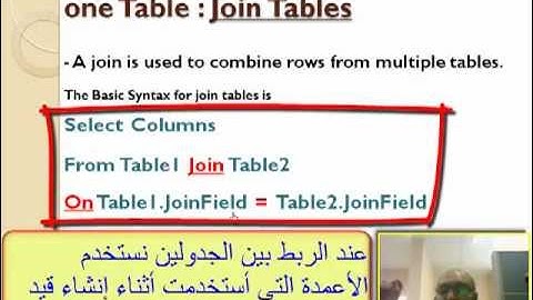 Oracle Join Tables تعليم أوراكل