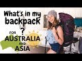What's in my Backpack for Australia & Asia?