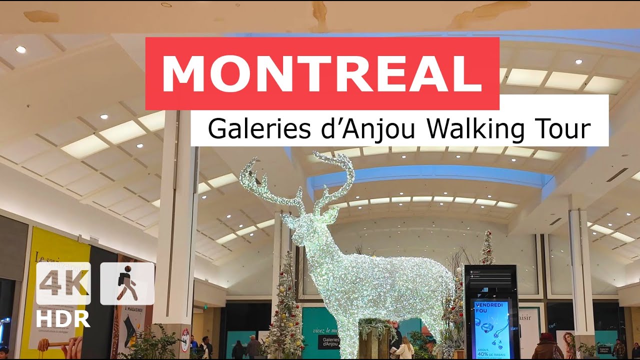 [ 4K ] Galeries d'Anjou 🎅🎄 Christmas Vibe Walking Tour | Montreal, Quebec, Canada 2025 🇨🇦