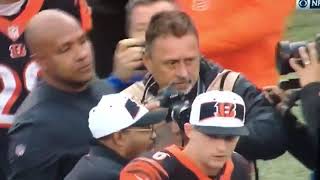 Hue Jackson went to hug Baker and Baker Mayfield hit him with the “we’re just friends” handshake