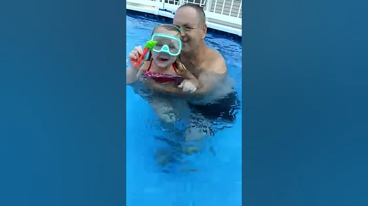 3 year old dives down to bottom of 4 ft pool with ...