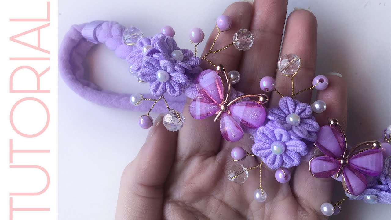 Faixinha de Luxo - Tiara de Luxo Aramada Cabelo de Anjo - Jardim Encantado