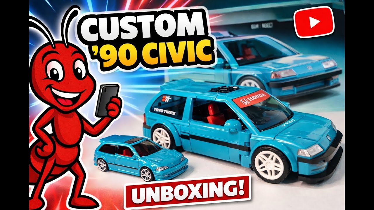 😱 ¡MATTEL BRICK SHOP Hot Wheels Lego (Honda Civic ’90)