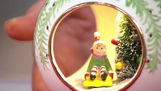 Lenox Lit Holiday Scene Ornament with 24K Gold Accents & Box on QVC