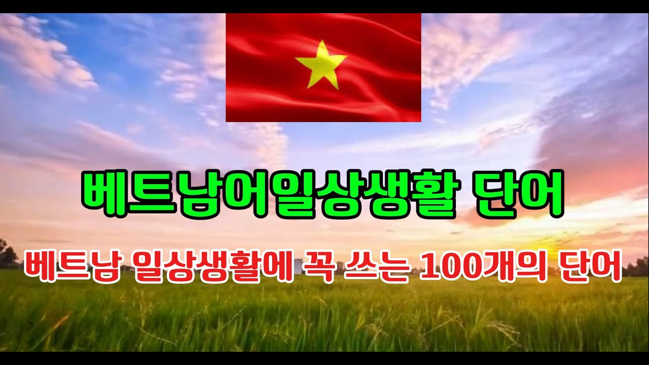 [베트남어일상생활 단어] 백 개의 베트남어 단어 #베트남어흐엉쌤 #베트남어공부 #베트남어배우기 #어휘