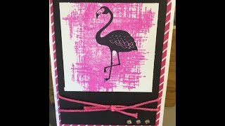 Pop of Paradise; Stampin' Up! Flamingo!  Card 1 of 3