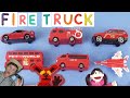 Learning Red Color with Cars, Trucks |  FIRE TRUCK First Words #10 | Learn English, Matt VS Truck