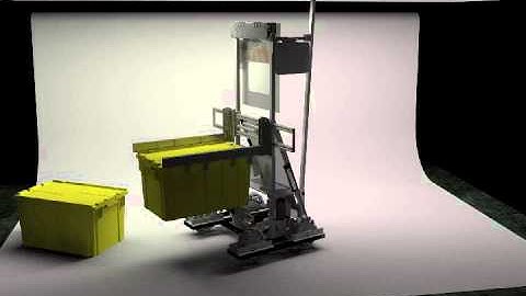 291 Robot Stacking Yellow Totes Animation
