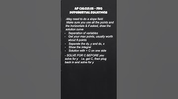 AP Calculus TEST Strategies - Differential Equations #shortvideo #fyp
