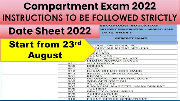 🔴 CBSE compartment Exam Class 10th/12th latest news 🤩 | #compartmentexam2022 |  Cbse news Today
