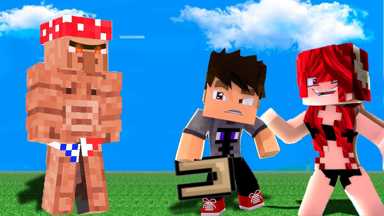 STEVE E BELLA ROUBAM AS ROUPAS DE UM VILLAGER no MINECRAFT YouTube