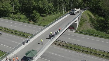 Load test of a geogrid-reinforced bridge abutment