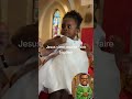 Little girl joins the priest in pouring water at her baptism #kidstoday #catholicchurch