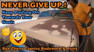 How To Do Bodywork & Prime A Car For Paint  Dent & Ding Repair  Blocking Priming Box Chevy Caprice