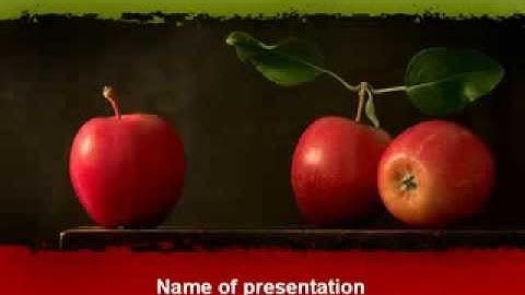 Red Apples PowerPoint Template by PoweredTemplate.com