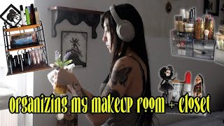 CLEAN & ORGANIZE W ME (makeup room, moving bed around, cleaning..)