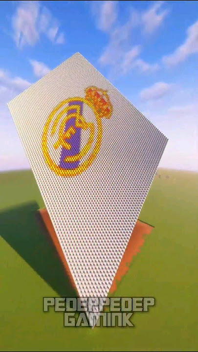 Falling sands art Real madrid Logo , pixel art #minecraft #pixelart #realmadrid #aporla15 #shorts