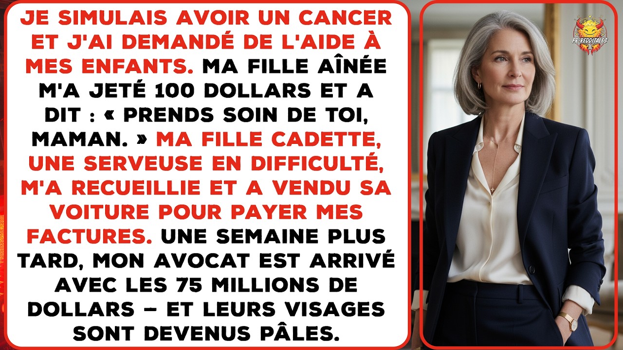 J'ai simulé un cancer — l'une a donné 100$, l'autre a tout vendu.