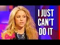 Shakira doesnt like to watch her self back  the talk show chanel