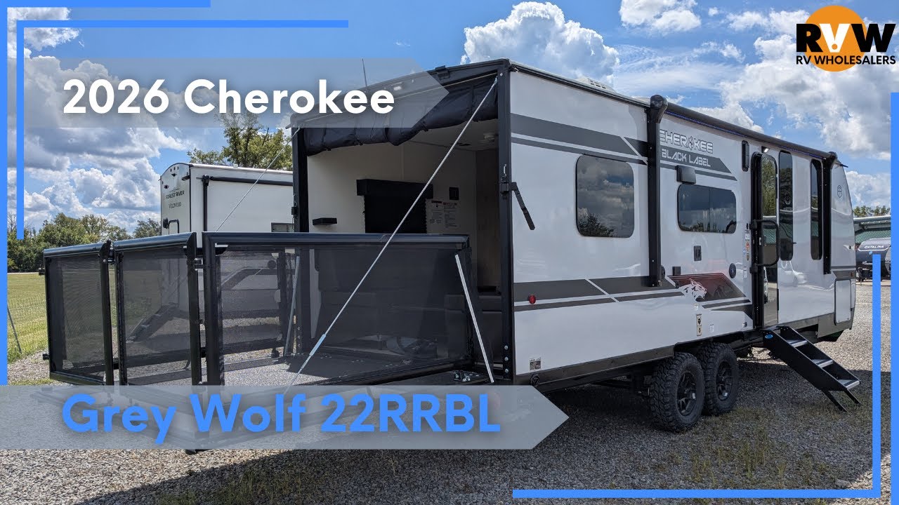 NEW Toy Hauler! - 2026 Grey Wolf 22RRBL Flythrough - YouTube