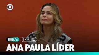 Ana Paula Vence A Prova E Se Torna A Líder Da Semana No Bbb 26 Bbb 26 Tv Globo