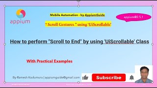 Celebrity 7:"Scroll Gestures” -‘UiScrollable’ | How to perform "Scroll to End" by using 'UiScrollable' Class Profile