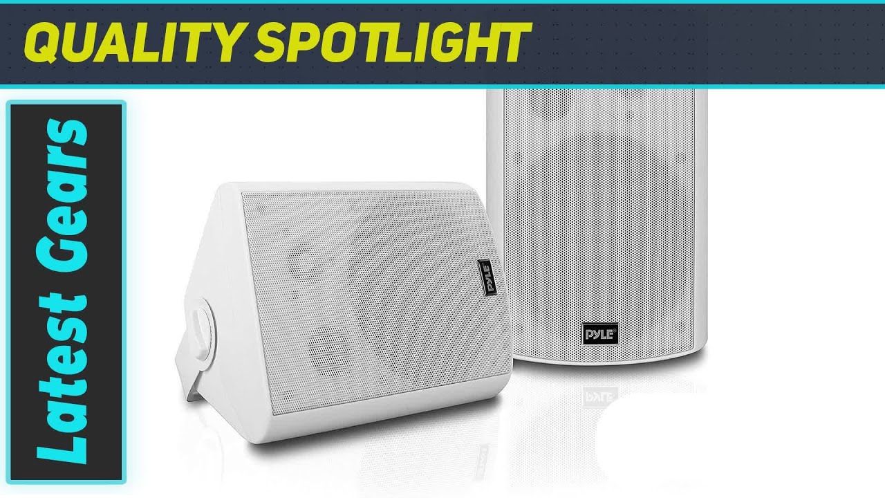 Pyle Bluetooth Luidsprekers - Plafondluisprekers- Waterdichte Speakers - Draadloos Bluetooth Speakers - Binnen en Buitenshuis - Stereo Geluidsset met AUX IN - Zwart