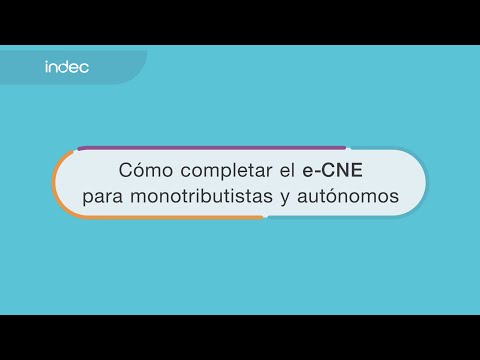 Censo Nacional Económico #CNE 2020/2021: tutorial e-CNE personas humanas.